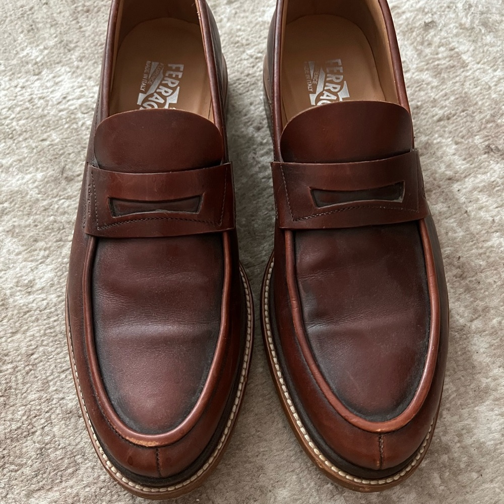Men’s Exclusive Ferragamo Leather Loafers